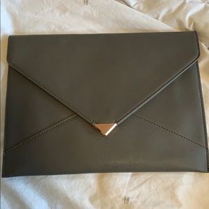 Banana republic grey envelope clutch purse